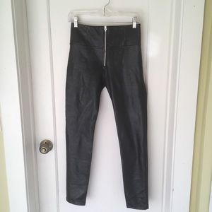 High waisted shaping faux leather pants (US 4)